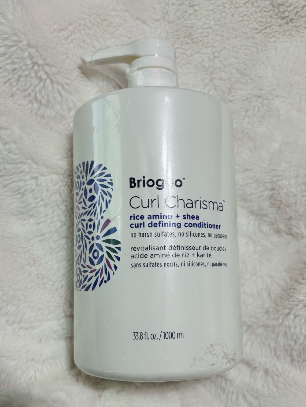 Briogeo Curl Charisma Conditioner – White Bottle with Blue & Purple Accent